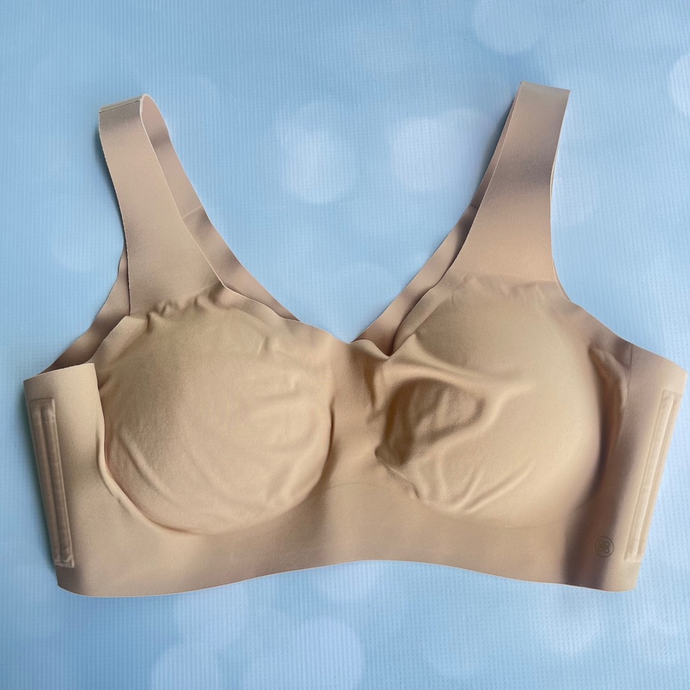 Honeylove Silhouette Comfort Bra Tan Nude Wire-Free Seamless Pull-On Bralette 1X